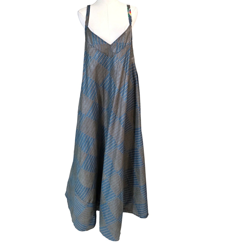 Block Prints qualityMaxi Sun Dress Spaghetti Strap with Pockets - Picture 5 of 13